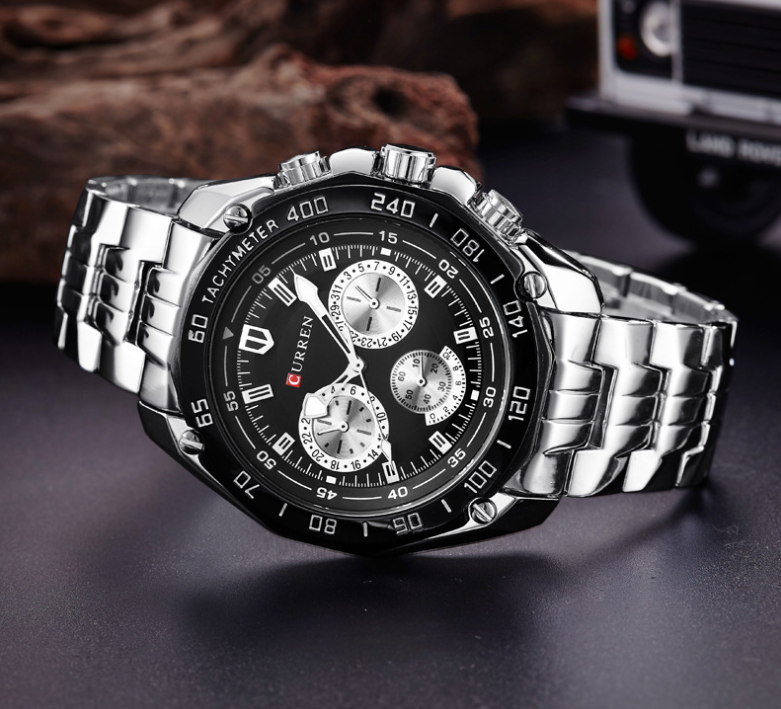 Men's Stainless Steel Watch with Three Eyes Karis Fashions