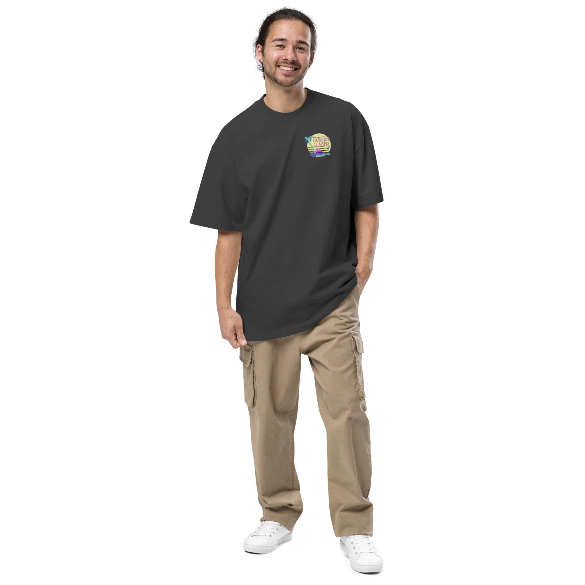 Oversized Paradise Chaser faded t-shirt Karis Fashions