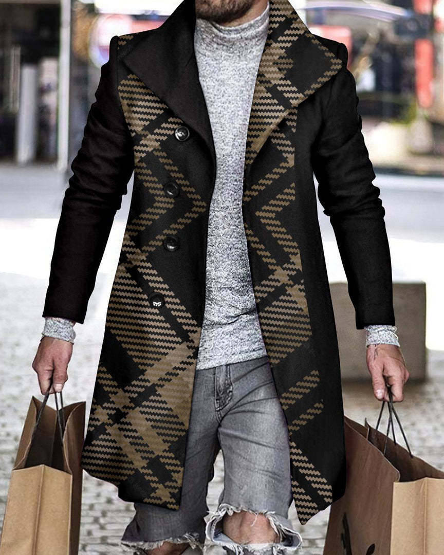 3D Printed Men's Woolen Lapel Jacket