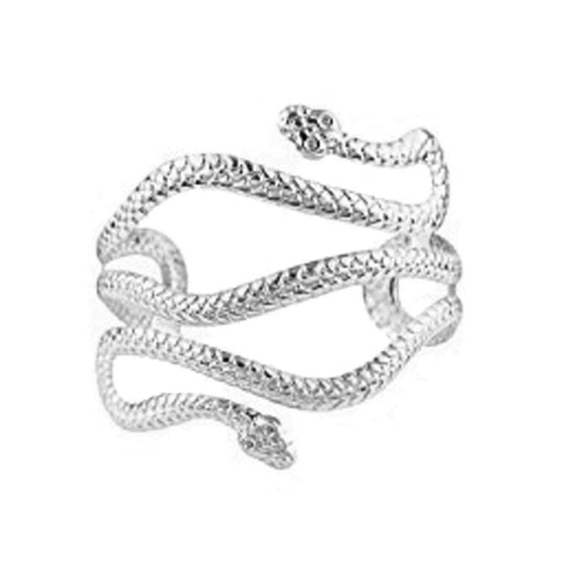 Adjustable Geometric Metal Serpentine Bracelet for Women