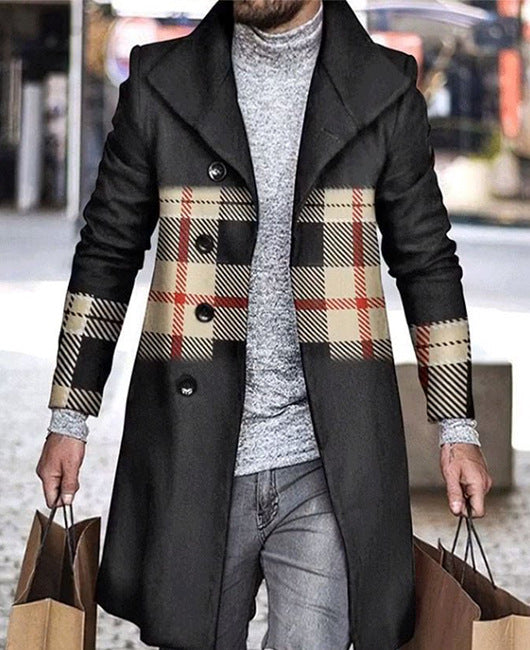 3D Printed Men's Woolen Lapel Jacket