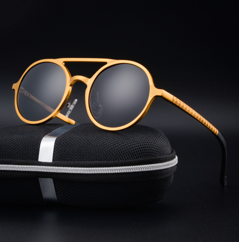 Men's Polarized Sunglasses - Vintage Round Frame