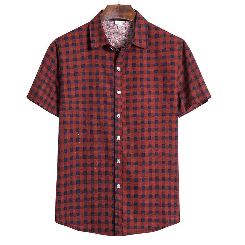 2023 Men's Fashion 3D Printed Short Sleeve Shirt