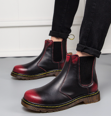 Autumn Style Thick-Heeled Cowhide Martin Boots for Women Karis Fashions