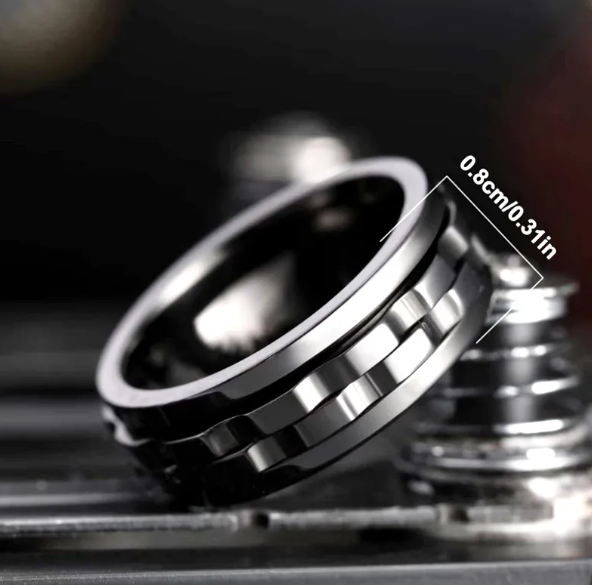 Titanium Spinner Fidget Ring for Men Karis Fashions