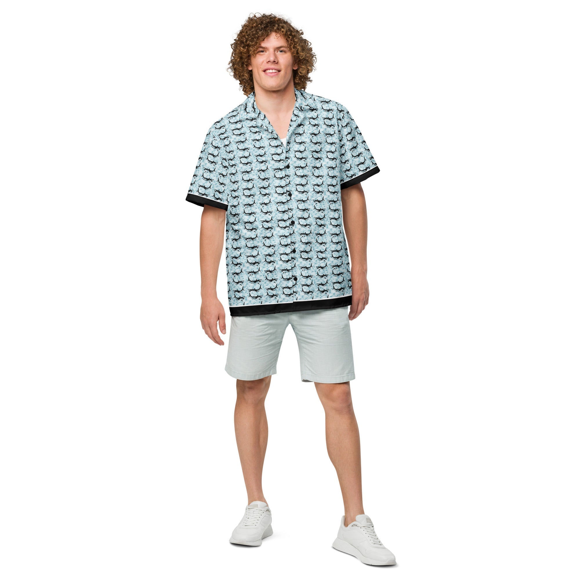 Shark Frenzy button shirt Karis Fashions