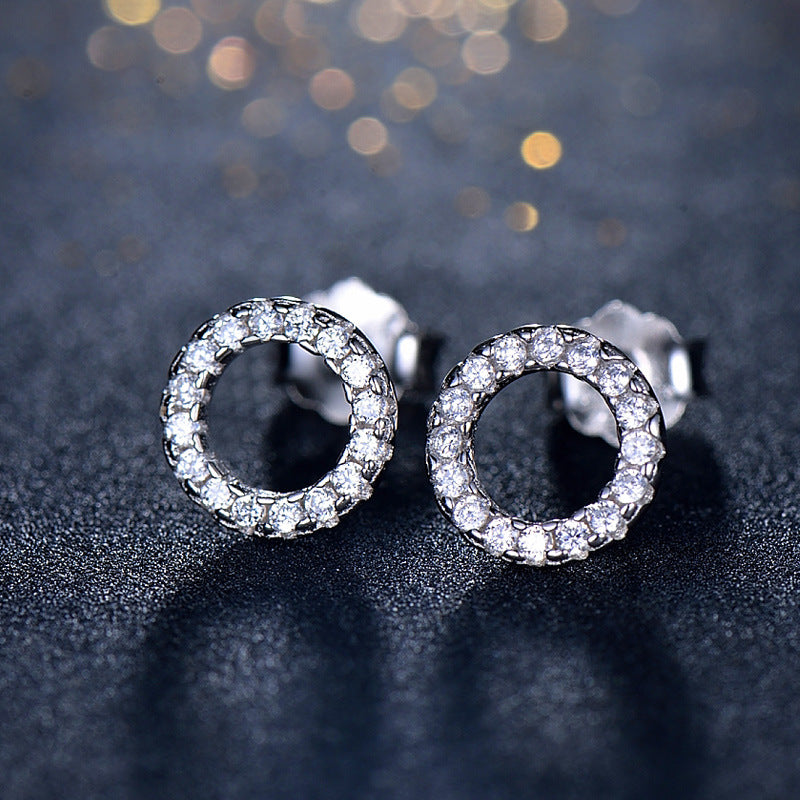 Minimalist S925 Silver Rose Gold Stud Earrings