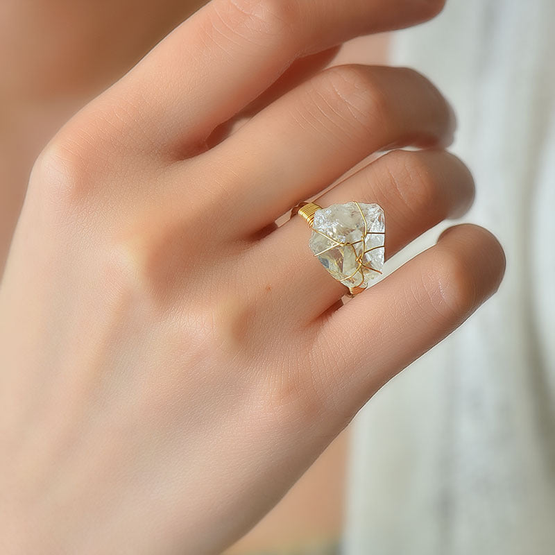 Natural Amethyst Adjustable Fashion Ring Karis Fashions