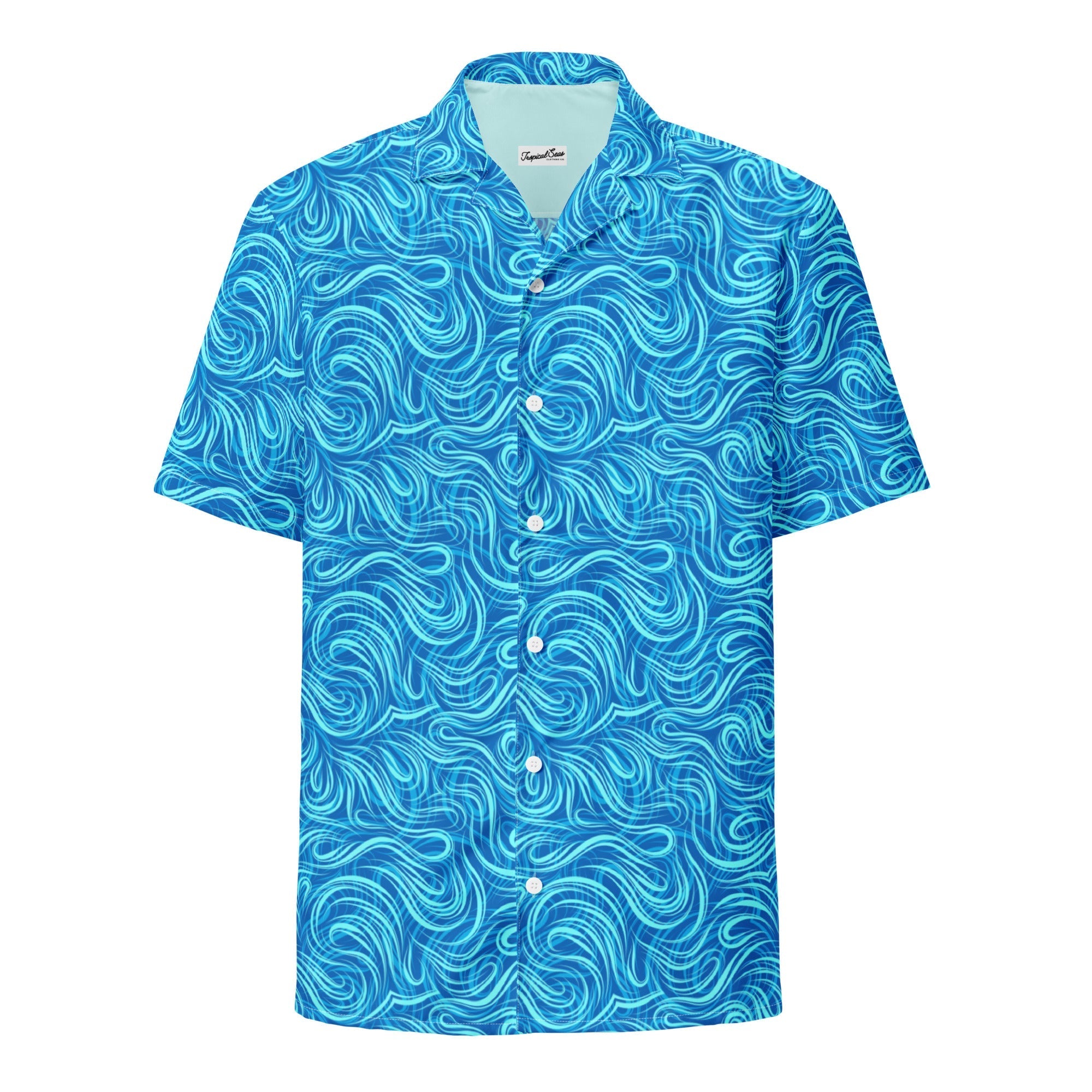 Tsunami Island Party Button Down Hawaiian Shirt - Coastal Summer 2024 Collection Karis Fashions