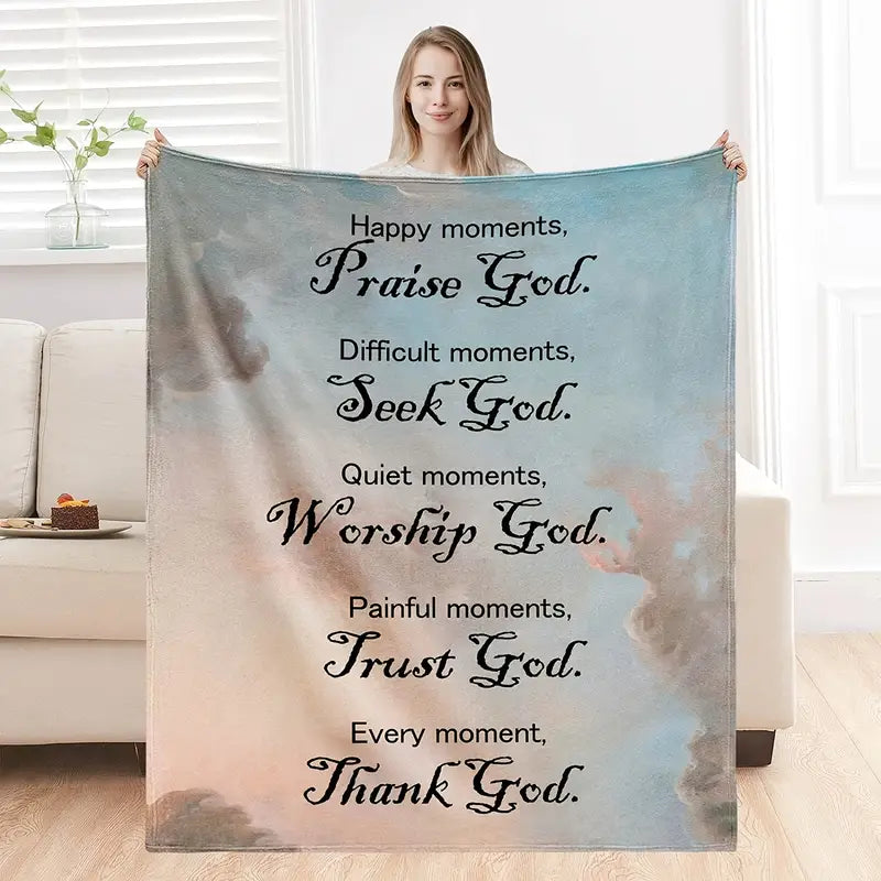 Christian Bible Verse Blanket for Women - Soft Plush Throw Karis Fashions