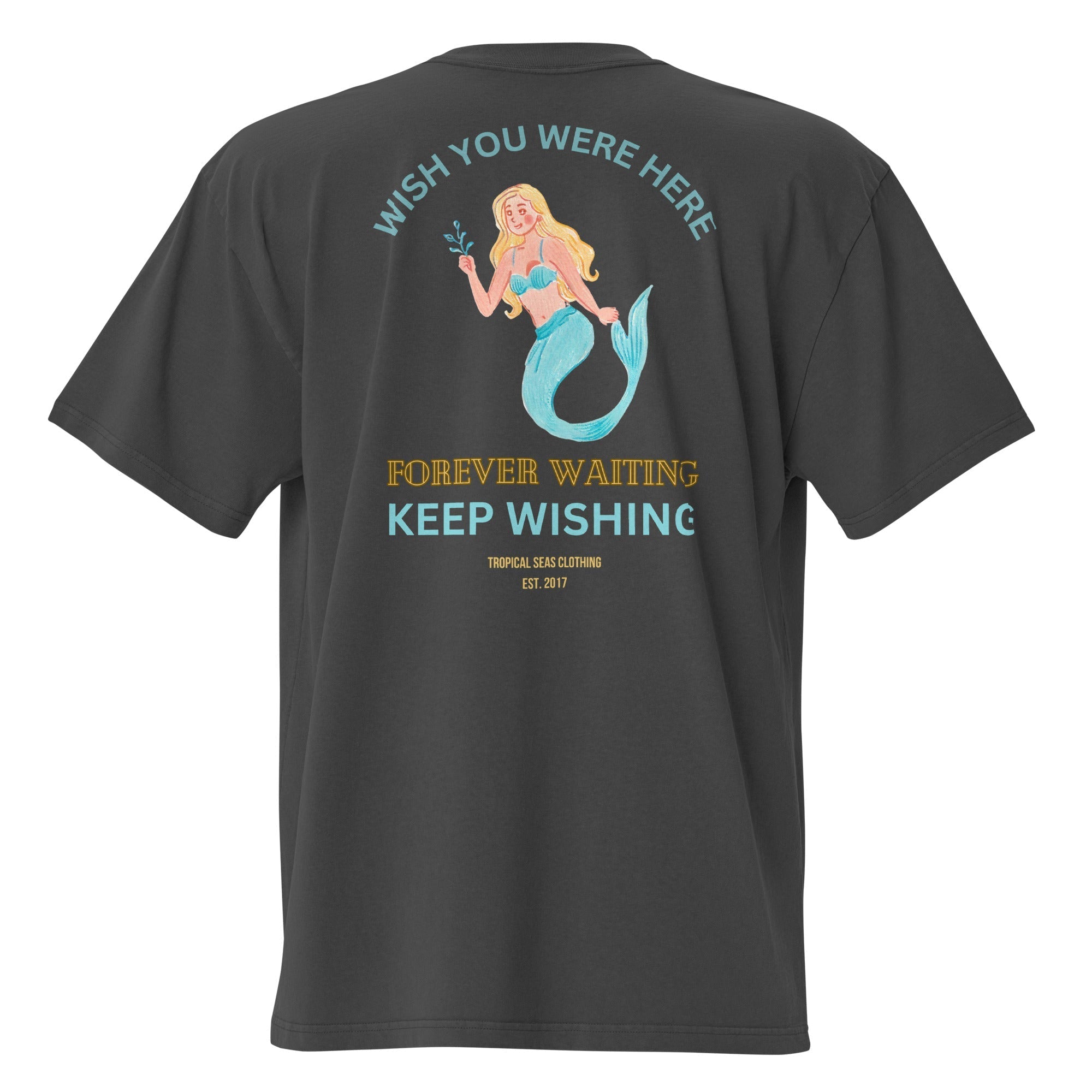 Oversized Waiting Mermaid Faded t-shirt Karis Fashions