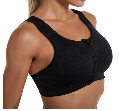 Women's Zip-Up Sports Bra for Running and Yoga Karis Fashions