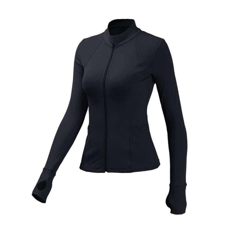 Women's Slim Fit Jacket for Running and Yoga (Long Sleeve) Karis Fashions