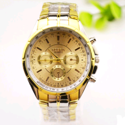 Men's Fashion Steel Band Watch with Three Eyes and Six Needles Karis Fashions
