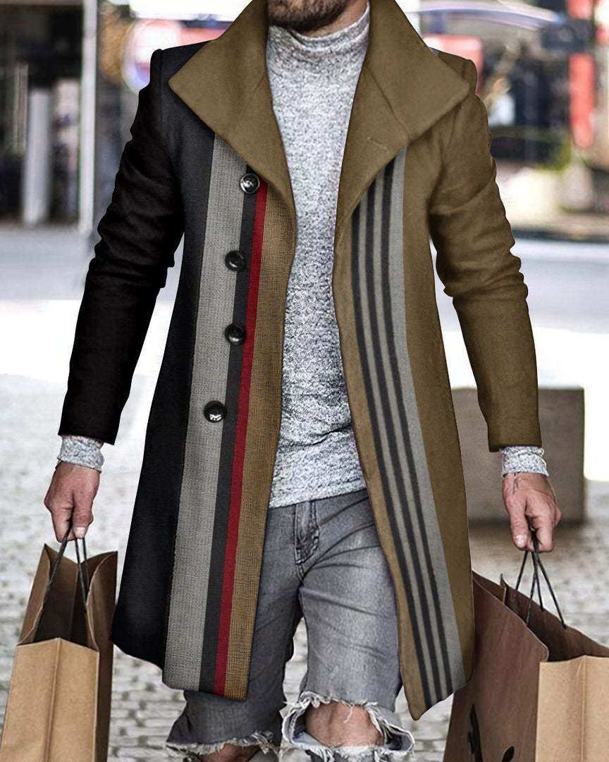 3D Printed Men's Woolen Lapel Jacket