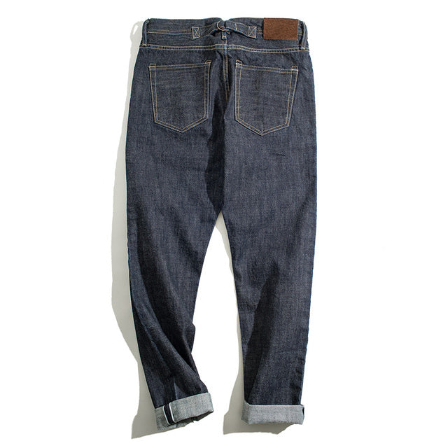 Vintage American Retro Denim Wide Leg Jeans for Men