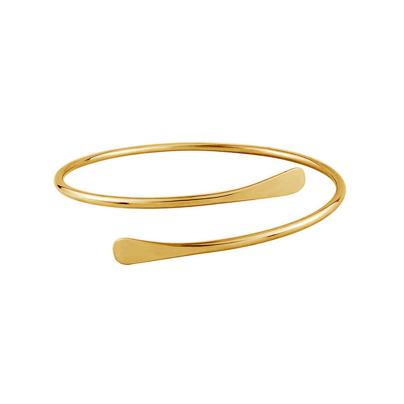 Adjustable Geometric Metal Serpentine Bracelet for Women