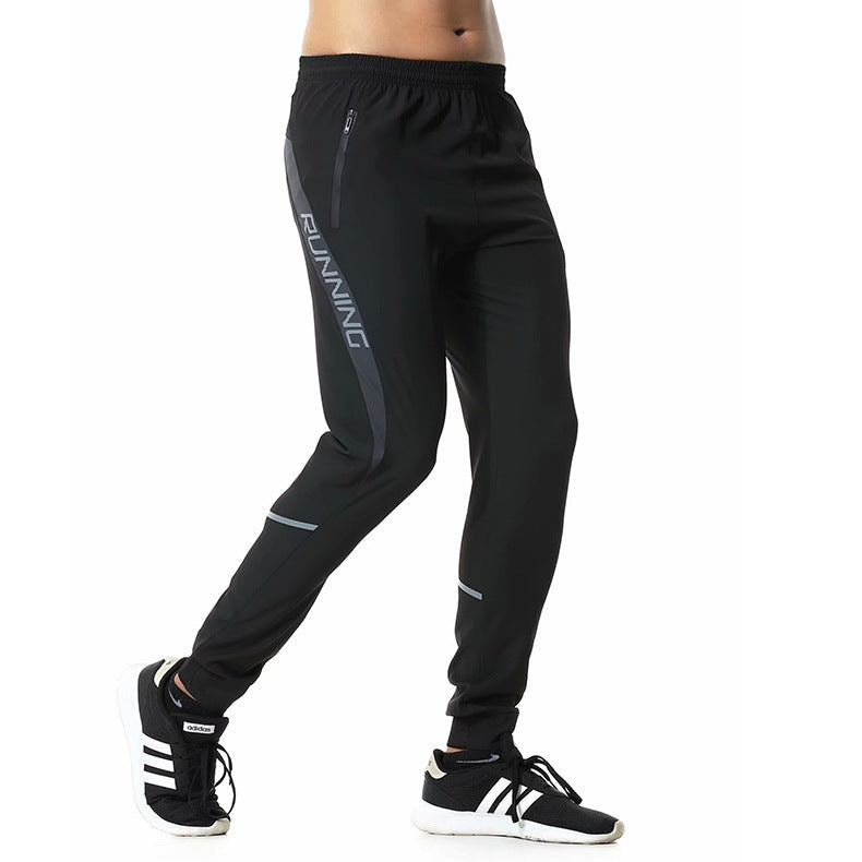 Men's Reflective Running Pants with Zipper for Soccer Karis Fashions