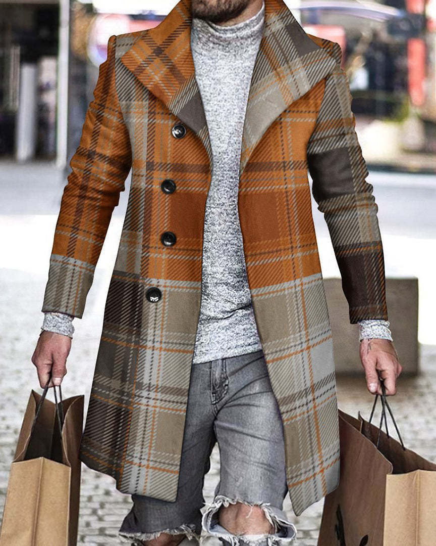3D Printed Men's Woolen Lapel Jacket