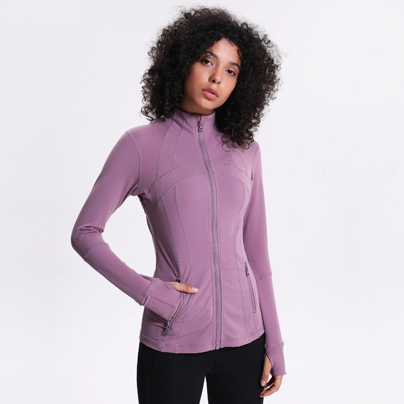 2020 Women's Yoga Jacket - Slim Fit Long Sleeve Zip Karis Fashions