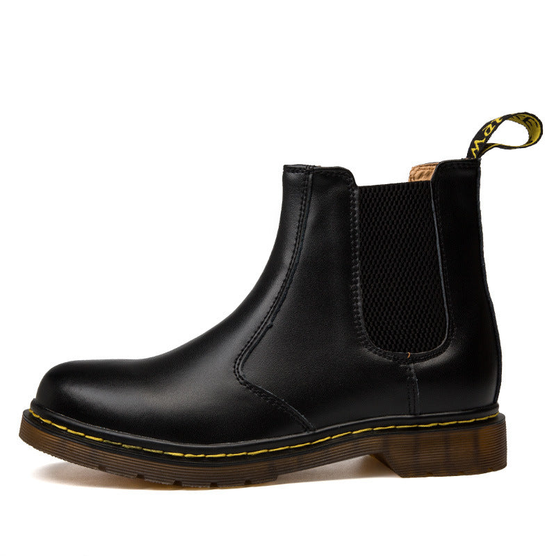 Autumn Style Thick-Heeled Cowhide Martin Boots for Women Karis Fashions