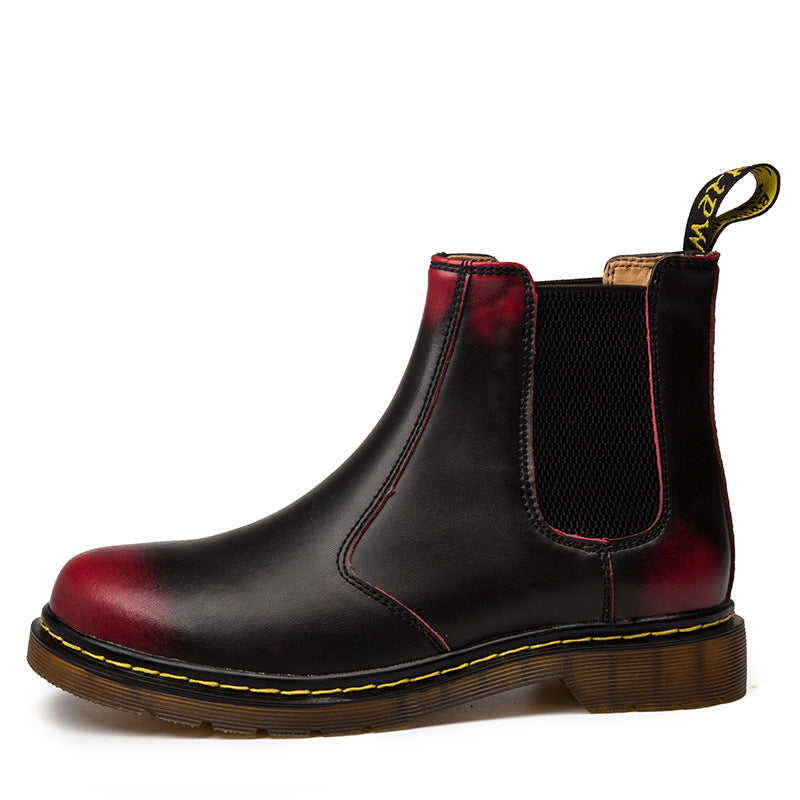 Autumn Style Thick-Heeled Cowhide Martin Boots for Women Karis Fashions