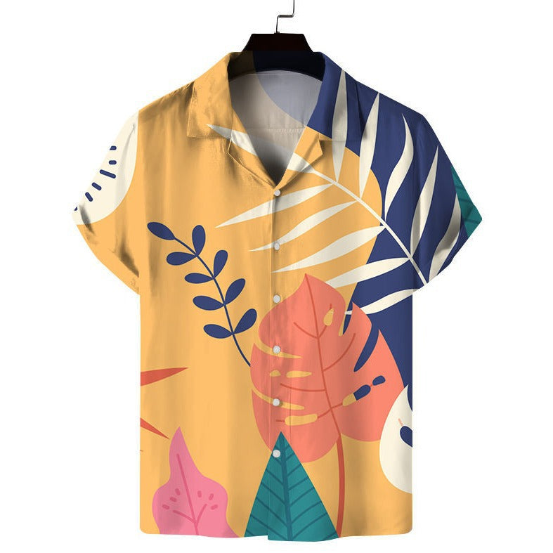 2023 Men's Fashion 3D Printed Short Sleeve Shirt