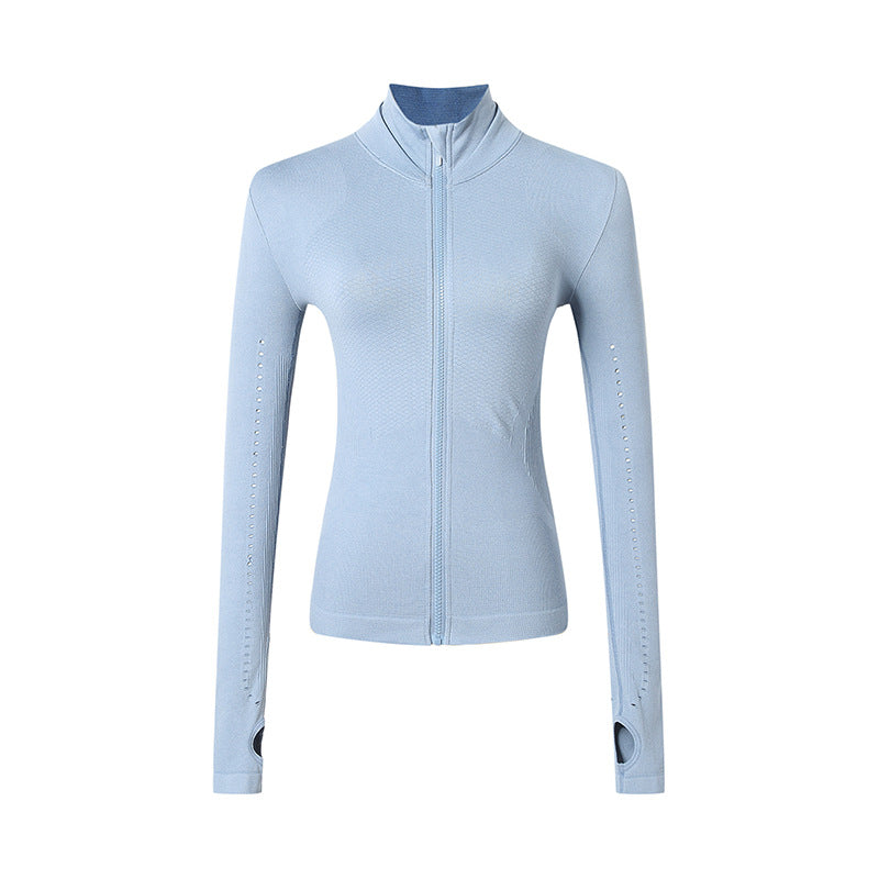 Women's Long Sleeve Zip Sports Jacket for Yoga & Running Karis Fashions