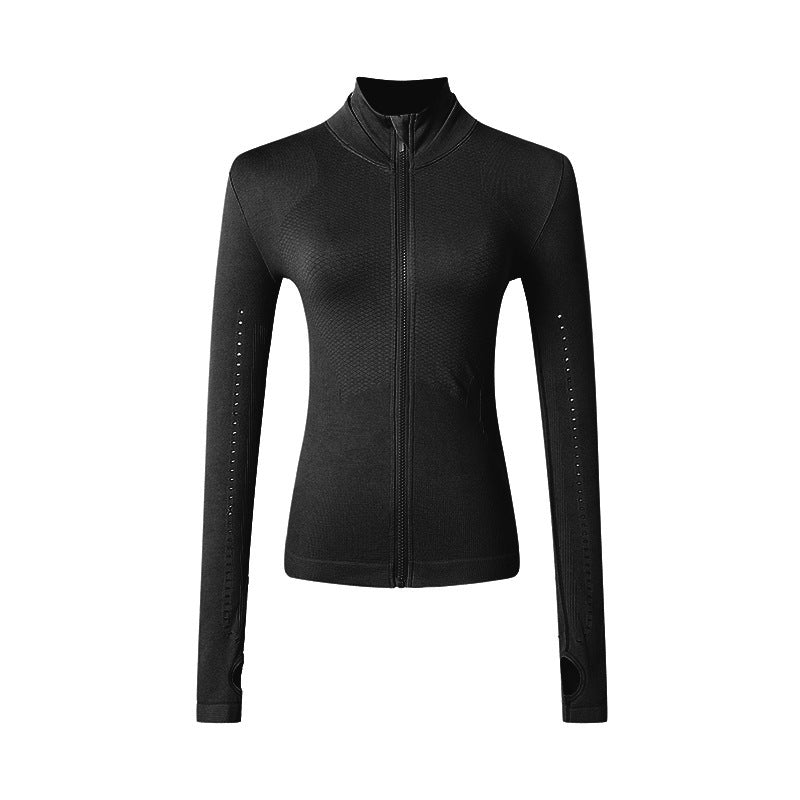 Women's Long Sleeve Zip Sports Jacket for Yoga & Running Karis Fashions