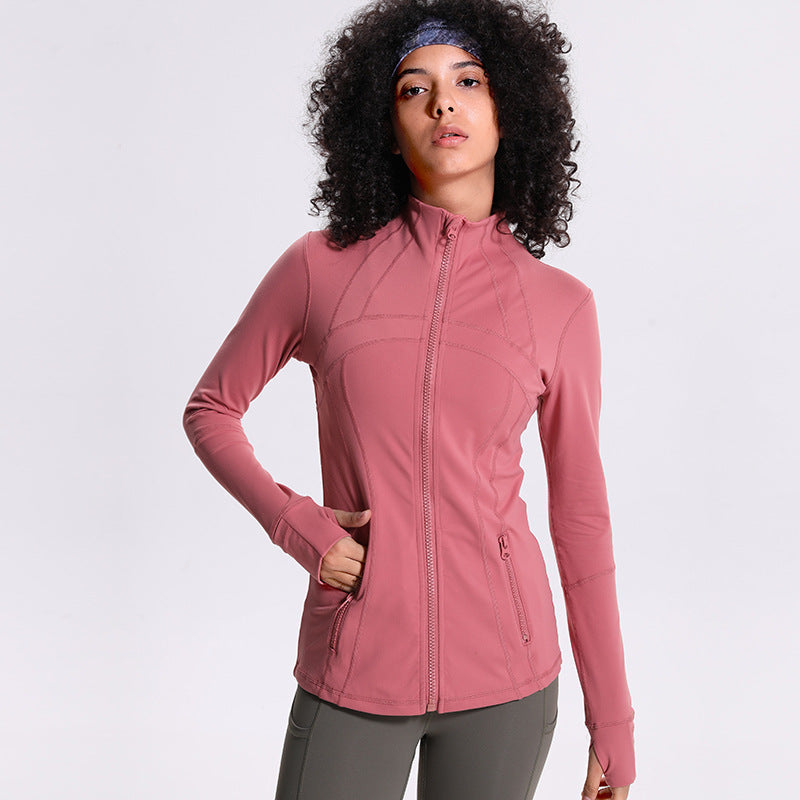 2020 Women's Yoga Jacket - Slim Fit Long Sleeve Zip Karis Fashions