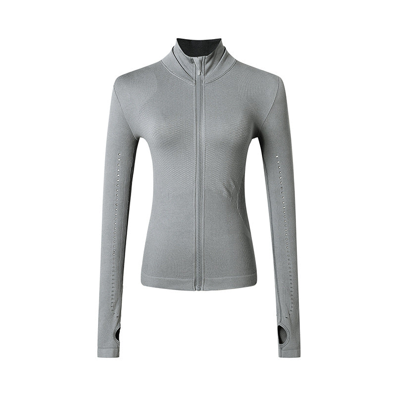 Women's Long Sleeve Zip Sports Jacket for Yoga & Running Karis Fashions