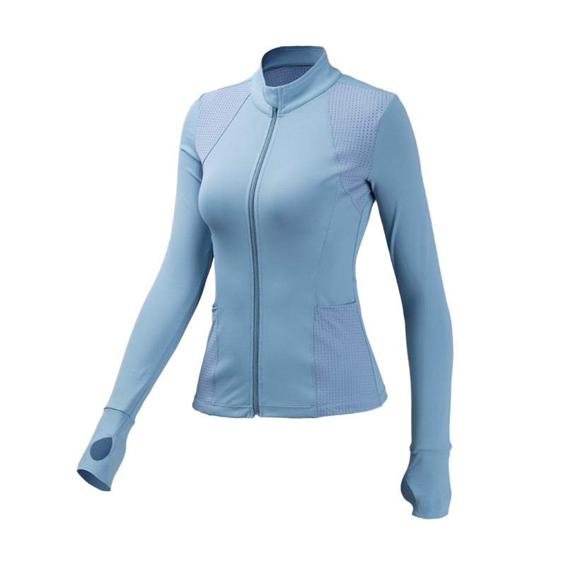 Women's Slim Fit Jacket for Running and Yoga (Long Sleeve) Karis Fashions