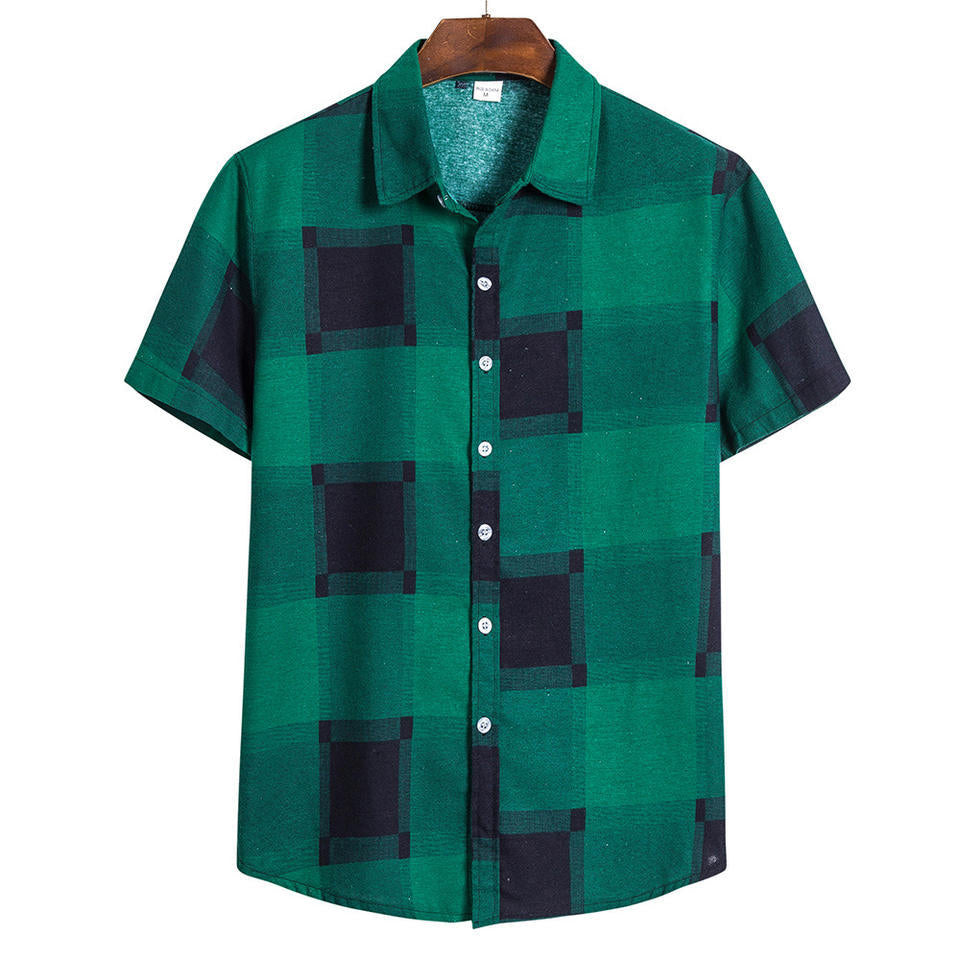 2023 Men's Fashion 3D Printed Short Sleeve Shirt