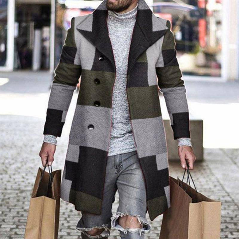 3D Printed Men's Woolen Lapel Jacket