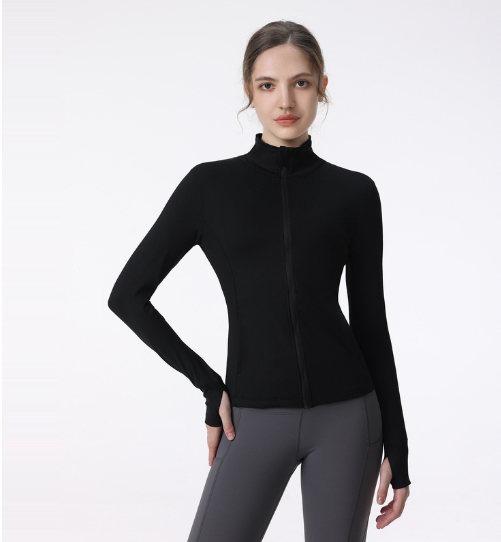 Women's Long Sleeve Zip Sports Jacket for Yoga & Running Karis Fashions