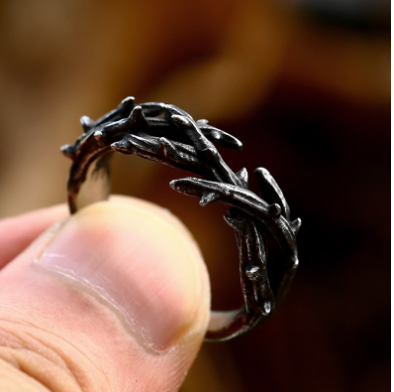 Minimalist Stainless Steel Branch Ring Design Karis Fashions