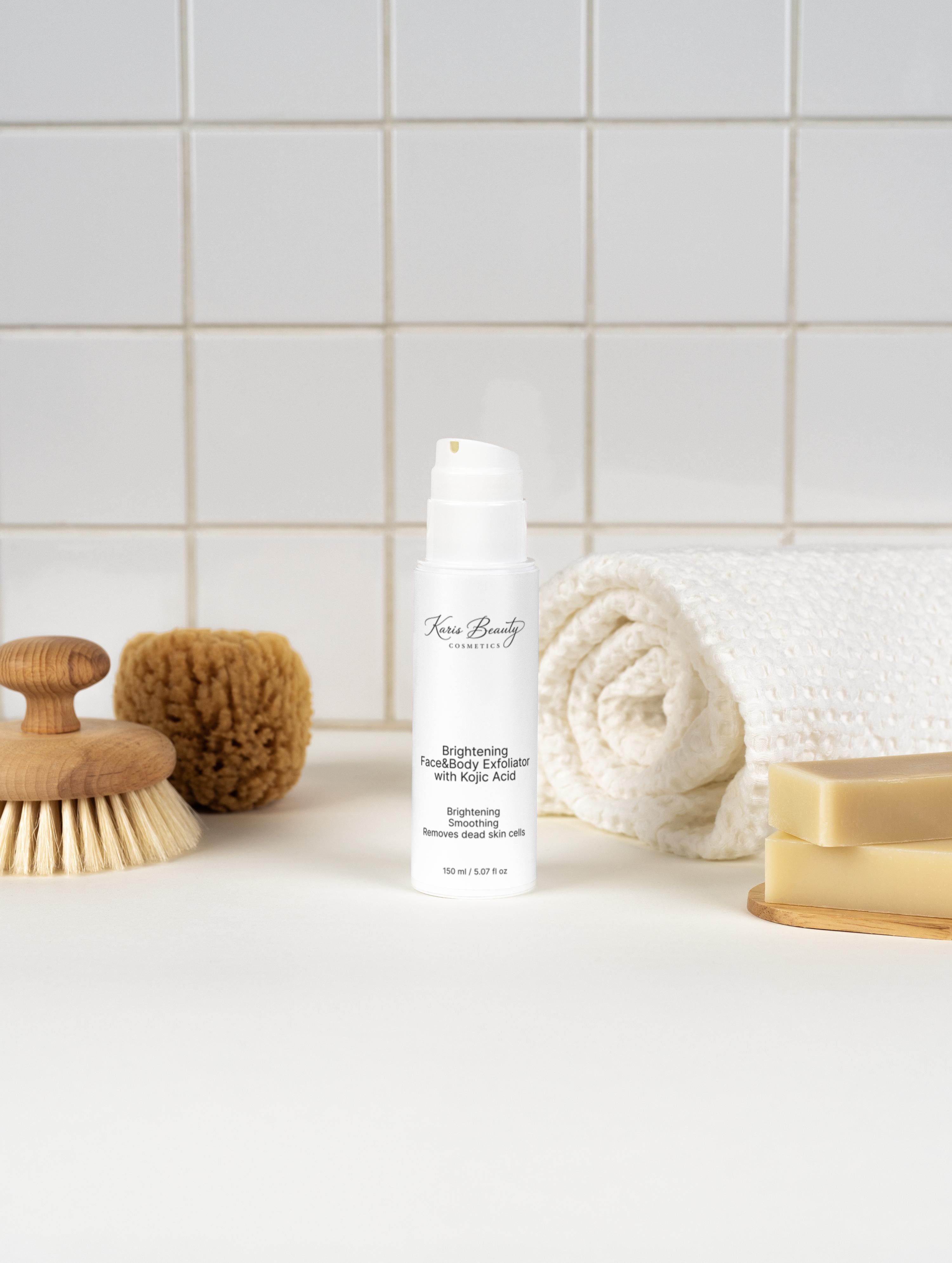 Brightening Face & Body Exfoliator with Kojic Acid